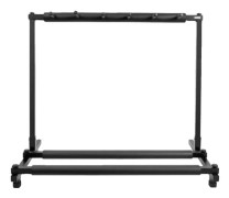 Gitarrställ, Fällbar Design, Rymmer 5 Instrument,svart