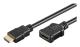 Neutralle videoförlängningskabel HDMI M - HDMI F, HDMI 2.0 - Premium High Speed, 2 m, guldförgyllda kontakter, svart