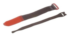 HELU 195x25 kardborrebands kabelbindare (L x B) 195 mm x 25 mm Röd, Svart, 10 st