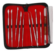 10 st Rostfritt Stål Vax Skulptering Tandverktygsset Tandläkare Dentallabb Kit