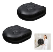 Set med 2 svarta spa-jacuzzi-badstolar, kudde för spa, multifunktionell höjdkudde, vattentät uppblåsbar kudde, massage