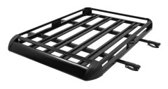 Bil takräcke lastkorg - Dubbeldäck takräcke - 140x100 cm - Justerbar bredd 100–135 cm - Max 150 kg last - För SUV med takrails - Svart