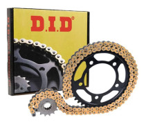 Kit transmission DID kedja svart/guld 104 länkar p525 kugghjul stål 39 kugghjul 15 10.1005