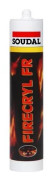 SOUDAL Firecryl brandakryl för fogning i bygg, vit 310 ml patron (expanderar vid temperaturer över 120°C)