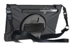 eSTUFF Defender Case - Baksidesskydd för surfplatta - silikon, polykarbonat - svart - 12.4" - för Samsung Galaxy Tab S7+