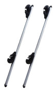 Takräcke Tvärstänger, 90 kg Lastkapacitet, Justerbara Monteringsfötter,135CM 200lbs
