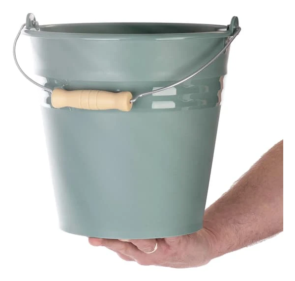 Plasthink 7 l - Städhink & trädgårdshink - Metallhandtag - För matförvaring - PP-plast - 1-pack - Grön