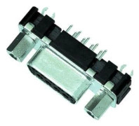 Harting 09 66 351 6511, D-Sub 25-pin, Svart, Rostfritt stål, Stål, Termoplastisk harts, Kopparlegering, 10 mO, 1000 V