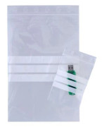 Dragkedjepåse Master'in Performance, 50 µm, 60 x 80 mm, LD-PE, transparent med skrivfält, dragkedjelås