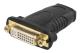 DELTACO HDMI-adapter, HDMI 19-pin hona till DVI-D hona, guldpläterad (HDMI-10A)