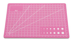 A5 Hållbar PVC Skärmatta Skärplatta Självläkande Handgjord DIY-verktyg Rosa rosa