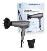Hårtork - JEAN LOUIS DAVID - Power Dry - Diffusor - 3 temperaturinställningar - 2400 W - Grå