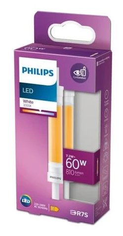 Philips spot, 7.2 W, 60 W, R7s, 810 lm, 15000 h, vit