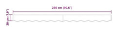 vidaXL Markiskappa Ersättning Röd och Vit 230 x 20 cm Polyester