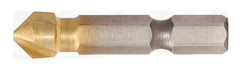 KS Tools 336.0326, Borr, Bits för avgradning, Högerrotation, 6,3 mm, 45 mm, Icke-järnmetaller, Mjuk metall, Stål