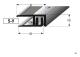 Avslutningsprofiler med laminat avslutningslist H 5 - 9 mm l 21 mm i 2 delar anodiserad aluminium borrad-guld-2700