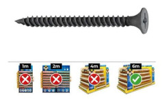 Låda med 1 000 st Placoplatre Fästskruvar - Metall, Ssf 3,5 X 25 Fosfaterad - Celo