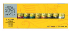 AKRYLFÄRG WINSOR & NEWTON GALERIA SET 10X60 ML