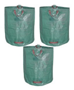 SHOP-STORY - GARDEN BAG 3x: 3 XXL hopfällbara trädgårdsväskor - 272L i robust PP med band