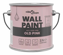 Inomhusväggfärg - vidaXL - 2,5 l - Rosa - Tvättbar yta - Vattenbaserad formel - Utmärkt täckning