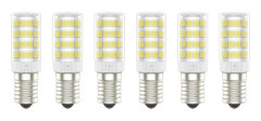 E14 LED-lampor, 5w (motsvarande 50w), kallvitt (6000k), Ac220-240v, flimmerfri, ej dimbar, 300 lumen, Cri>80, 6-pack - (kallvitt, 5w) [e