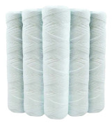 5-pack sedimentvattenfilterpatroner 20 mikron lindad polypropen för varm- och kallvattensystem 9,75 tum vit