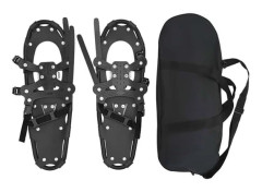 Justerbara snöskor - vidaXL - Svart - Aluminium och HDPE - 63x21 cm - 1,98 kg - Spännsystem