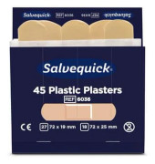 Plåster SALVEQUICK refill plast 45/fp 6st