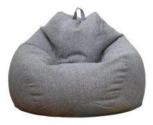 Sittsäcksskydd Bomull Linne Mjuk Tvättbar Gamingstol för Vuxna Inomhus Utomhus Grå 100 x 120 cm Gray 500g