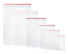 600-pack resealable transparent plastic bags, 80μm thick – 6 sizes from 40x60 to 100x150mm – For food storage and crafts