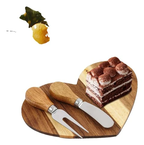 Ostbricka Set, Akaciaträ, 21,3 cm x 14,7 cm x 0,9 cm, 5,22 kg, 18 Delar, Rostfritt Stål
