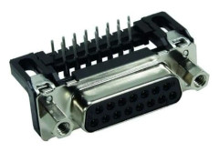 Harting 09 66 212 6603, D-Sub 15-stift F, svart, metallisk, polybutylentereftalat (PBT), stål, termoplastisk harts, kopparlegering, 10 mO, 1000 V