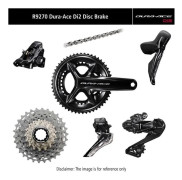 Shimano r9270 komplett grupp - svart - Svart - 54x40T/11-34/175 mm