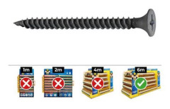 Vis Plattmetall Pladur Din Ssf 3,5x55 Fosfat. Förpackning 500 Uni. Celo