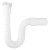 Flexibel avloppsrör - AVIZAR - 39 cm - förstärkt (ståltråd) - vit - för diskho/handfat Vit