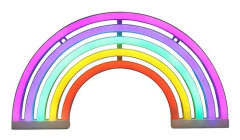 Heta erbjudanden inför påsk! LED-lampa / Nattlampa Neon - Regnbåge Multicolor Multicolor multifärg