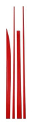 Universella Sportprofiler - 4R QUATTROERRE.IT - 180 cm - Röd - Polyurethanharp - Stötfångarskydd