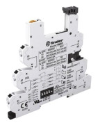 Finder 93.69.0.024 relä-sockel med hållbygel, med LED, med EMC-utrustning för reläspole Passar serie: Phoenix Contact Serie EMD-SL Finder 34.51, Fi...