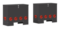 Hönsfoderautomat - vidaXL - Galvaniserat stål - 60,5x29x51 cm - 2 stycken - Väderbeständig - Vattentät