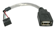 StarTech.com 15 cm USB 2.0-kabel - USB A-hona till USB-moderkorthuvud med 4 stift F/F - USB-kabel - USB (hona) till 4 stifts USB 2.0-rubrik (hona) ...