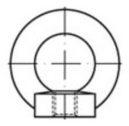 TOOLCRAFT ringmuttrar M12 DIN 582 stål varmgalvaniserat – 10 st
