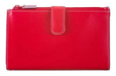 Resegadget - MYWALIT - Kompanjon - Röd Nappa Läder - 18x11x2 cm - Flerfärgad