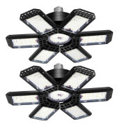 2 st 45W 4500LM Justerbar Deformerbar LED Garagelampa E26/E27