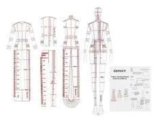 【YD】4 st/set Premium modeillustration linjaler Plast sömnad lapptäcke linjaler