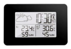 Multifunktionell väderstation Max/Min Temp Luftfuktighetsrekord 8H Prognos Snooze