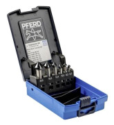 PFERD SET KES HSS DIN 335 C90° 6 HC-FEP, Stål, gjutjärn, metall utan järn, rostfritt stål, aluminium, snabbstål (HSS)