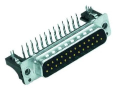 Harting DSUB SV MA SSDP ANG36-254 50P AU2, D-Sub 50-pin M, Svart, Metallisk, Polybutylentereftalat (PBT), Stål, Termoplastisk harts, Kopparlegering...