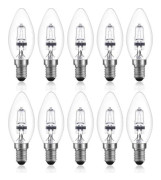 42W E14 C35 Dimbar halogenlampa AC 220-240V Varmvit 2700K e14 transparent halogenljuslampa (10st)