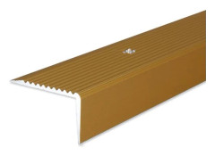PROVISTON Trapetssteg 20 x 40 x 2700 mm Trapetssteg Trapphörn Combi-hörn Anodiserad aluminium i guld Genombruten