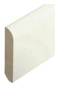 Plinth i massivt trä 10 x 58 x 2400 mm vit av PROVISTON